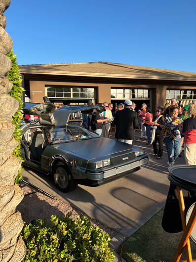 Outdoor event with the Delorean Time Machine