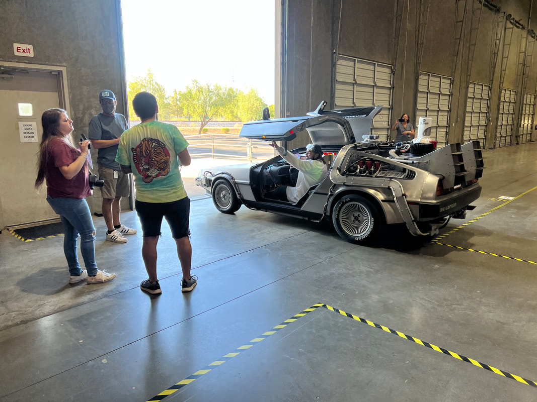 Commercial shoot with the Delorean Time Machine
